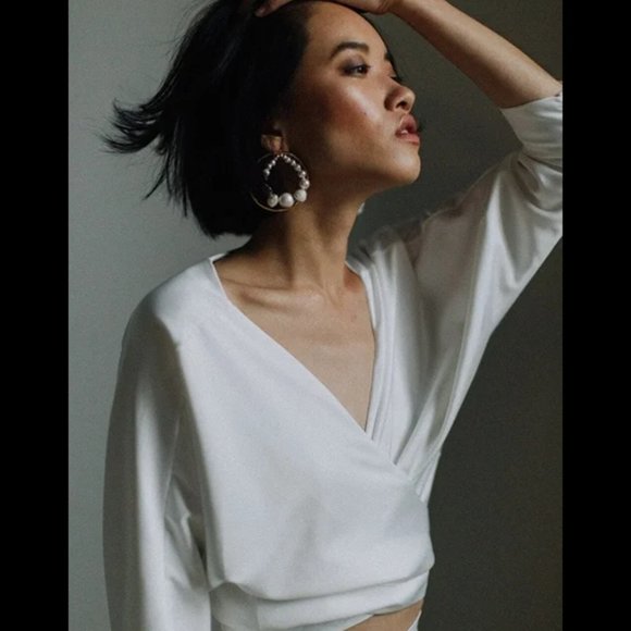 A.B.Ellie Baroque Shadow Hoops - Bridal Jewelry - Picture 7 of 10